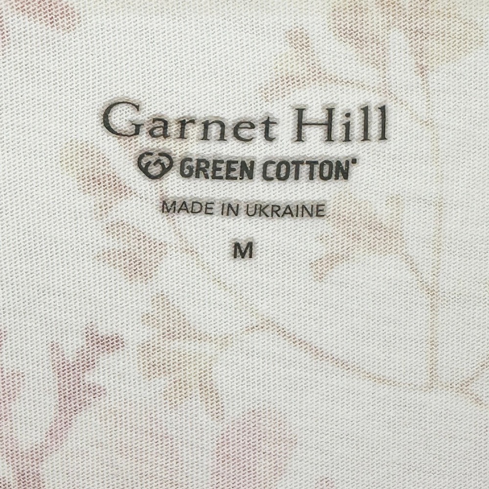GARNET HILL Cotton Tencel Floral Twist Front Sundress • Medium • white pink boho - Picture 6 of 9